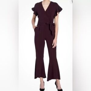 Spense One Piece Jumpsuit Black Flare Leg Sz 14 Elegant Classic Party Old Money